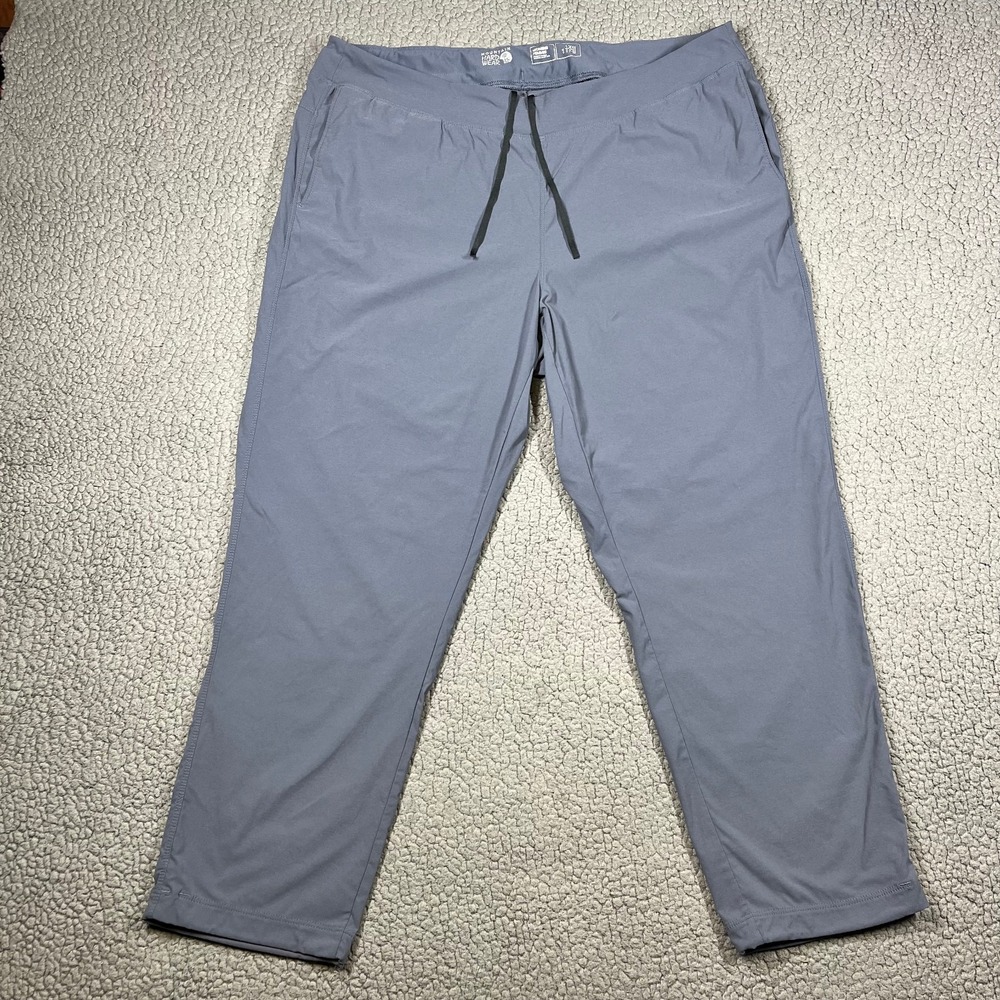 Mountain Hardwear Dynama/2 Ankle Pants Womens 1X Blue Grey Hiking OW8003 Stretch